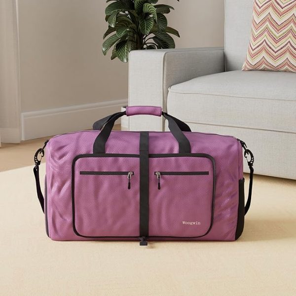 Woogwin Travel Duffel Bag Large Foldable Waterproof Overnight Bag for Beach Swim Bags - Image 6