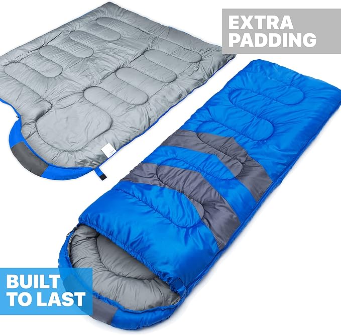 MalloMe Sleeping Bags for Adults Cold Weather & Warm - Backpacking Camping Sleeping Bag for Kids 10-12, Girls, Boys - Lightweight Compact Camping Essentials Gear Accessories Hiking Sleep Must Haves - Image 5